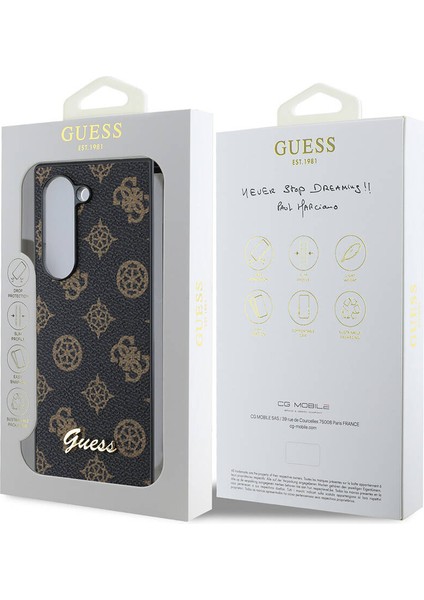 Galaxy Z Fold 6 Uyumlu Kılıf Guess Orjinal Lisanslı Peony Script Kapak Siyah fırsatları