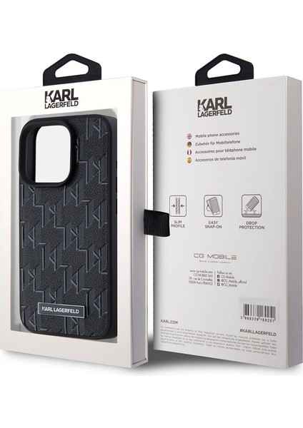 Apple iPhone 15 Pro Kılıf Orjinal Lisanslı Magsafe Şarj Özellikli Kl Yazılı Hot Stamp Siyah indirimleri