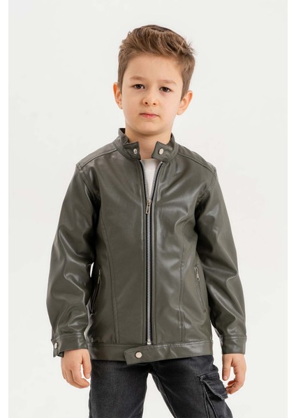 Fermuarlı Erkek Çocuk Deri Ceket fiyatları