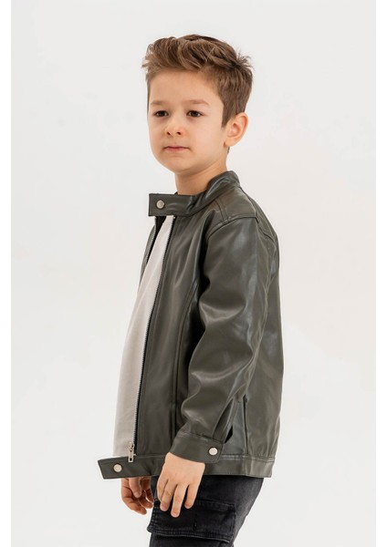 Fermuarlı Erkek Çocuk Deri Ceket fırsatları