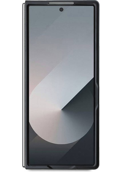 Galaxy Z Fold 6 Uyumlu Kılıf Guess Orjinal Lisanslı Leather Metal Logo Kapak Siyah modelleri