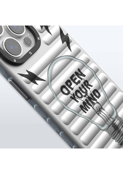 iPhone 14 Pro Uyumlu Kılıf Max Magsafe Şarj Özellikli Open Mind Serisi Kapak Gümüş fırsatları