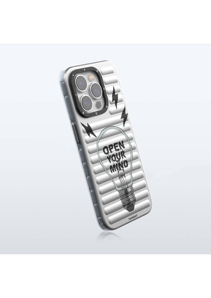 iPhone 14 Pro Uyumlu Kılıf Max Magsafe Şarj Özellikli Open Mind Serisi Kapak Gümüş indirimleri