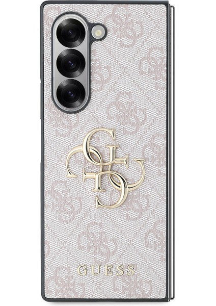 Galaxy Z Fold 6 Uyumlu Kılıf Guess Orjinal Lisanslı Leather Metal Logo Kapak Pembe fiyatları