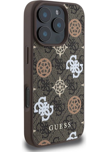 iPhone 16 Pro Max Kılıf Guess Lisanslı Magsafe Şarj Özellik 4g Desenli Yazı Logolu Peony Kahverengi fiyatları