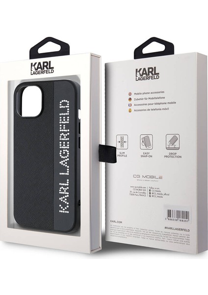 Apple iPhone 14 Kılıf Lisanslı Anahtarlıklı Taşlı Kl Yazılı Saffiano Rhinestones Siyah indirimleri