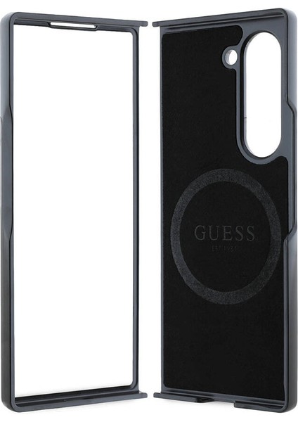Galaxy Z Fold 6 Uyumlu Kılıf Guess Orjinal Lisanslı Love Guess Printing Kapak Siyah modelleri