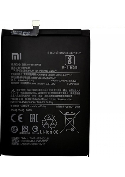 Xiaomi Redmi Note 9s BN55 Orjinal Batarya
