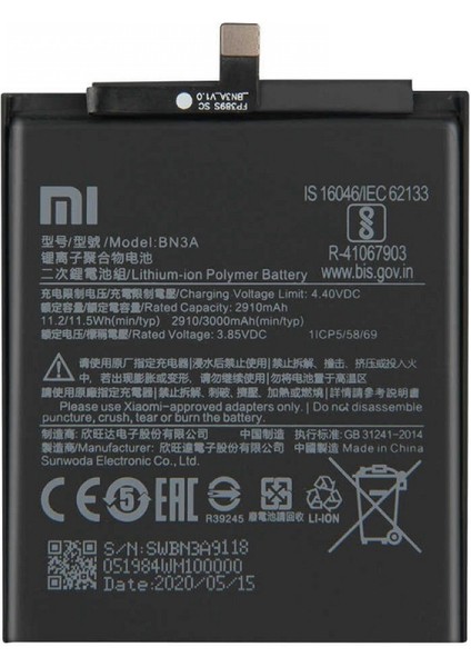 Xiaomi Redmi Go BN3A Orijinal Batarya