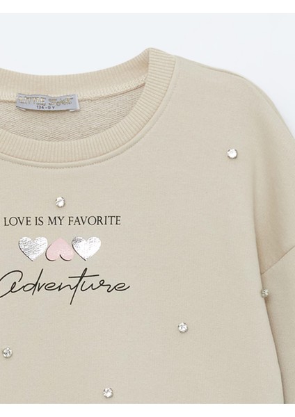 Kız Çocuk Taş Detaylı Sweatshirt fiyatları