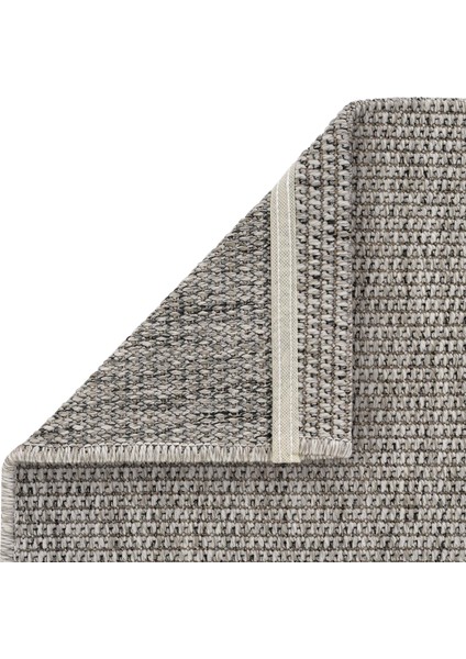 Milano 664 Gri Hasır Dokulu Kilim Salon Halısı Mutfak Antre Koridor Halısı Kesme Halı Yolluk Dokuma Makine Halısı