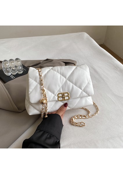 Kadınlar Için Niş Çanta 2024 Yeni Stil Güzel Kişilik Moda Yabancı Stil Küçük Kare Çanta Moda Zincir Crossbody Çanta (Yurt Dışından)