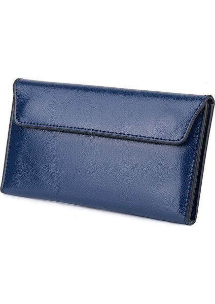 Ince Deri Kadın Cüzdanı Bayan Uzun Debriyaj Bozuk Para Cüzdanları (Yurt Dışından)