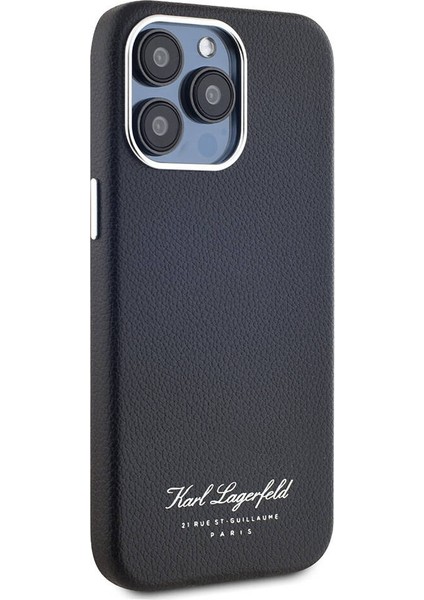 Apple iPhone 15 Pro Max Uyumlu Kılıf Orjinal Lisanslı Kl Yazılı Hotel Kapak Siyah modelleri