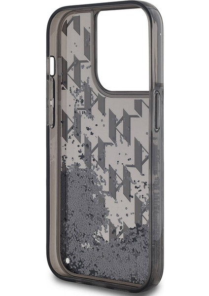 Apple iPhone 14 Pro Max Kılıf Orjinal Lisanslı Simli Kl Yazılı Monogram Gradıent Siyah fırsatları