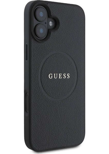 iPhone 16 Plus Uyumlu Kılıf Guess Orjinal Lisanslı Magsafe Şarj Özellikli Yazı Logolu Grained Siyah fiyatları