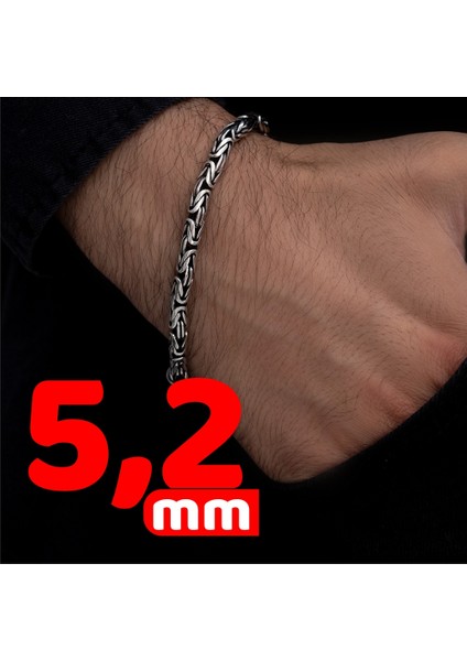 Erkek Gümüş Bileklik - Yuvarlak Kral Model Erkek Bileklik Künye indirimleri