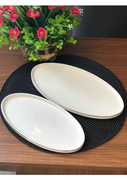 Modern Gold 2'li Oval Sunum Seti modelleri