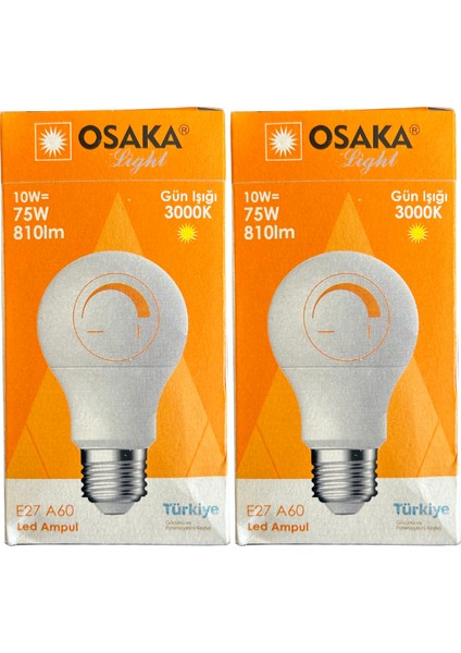 10W (75W) 3000K (Günışığı) E27 Duylu Dim Edilebilir LED Ampul (2 Adet)