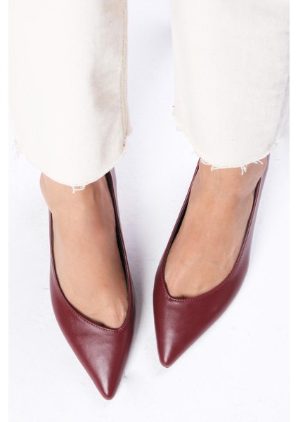 Livia Bordo Renk Sivri Burunlu Kadın Topuklu Ayakkabı fiyatları