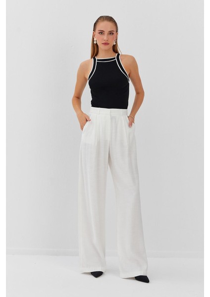Arkada Tek Cepli Palazzo Pantolon