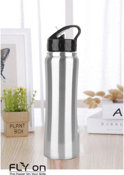 Pipetli Çift Katmanlı Hem Sıcak Hem Soğuk Muhafazalı Termos Sportif Emzikli Matara Suluk 500 ML