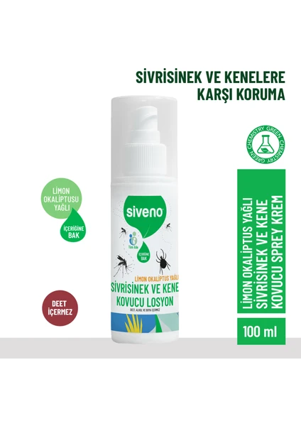 Sivrisinek Ve Kene Kovucu Sprey Krem Bitkisel Tüm Vücut İçin Aile Boy 100 ml