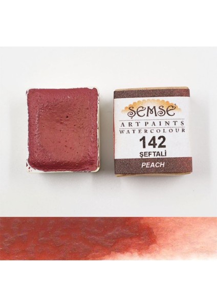 142 Şeftali El Yapımı Suluboya-Yarım Tava