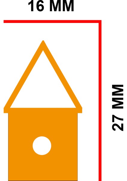 Büyük Üçgen Tablo Çerçeve Askısı ve Vidaları 20 Adet 16x27 Mm