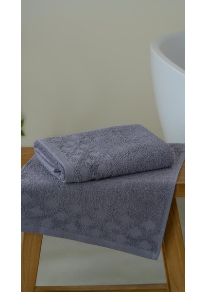 Harem %100 Doğal Pamuklu El / Yüz Havlusu 50X90 cm Antrasit