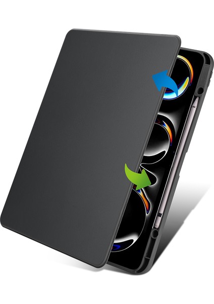 Apple iPad Pro 12.9 3./4./5./6. Nesil Kılıf Termik Kalem Bölmeli Dönebilen Standlı Kılıf 2018-2022 indirimleri