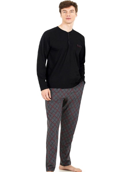6037 Erkek Uzun Kollu Pijama Takımı