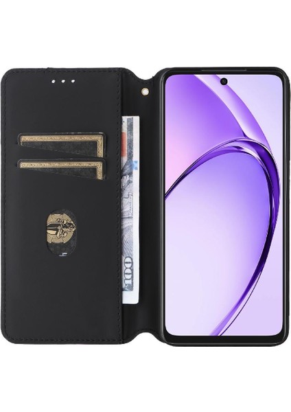 Oppo A40 4g Pu Deri Kart Yuvaları Tutucu Manyetik Kapatma Için Flip Case (Yurt Dışından) modelleri