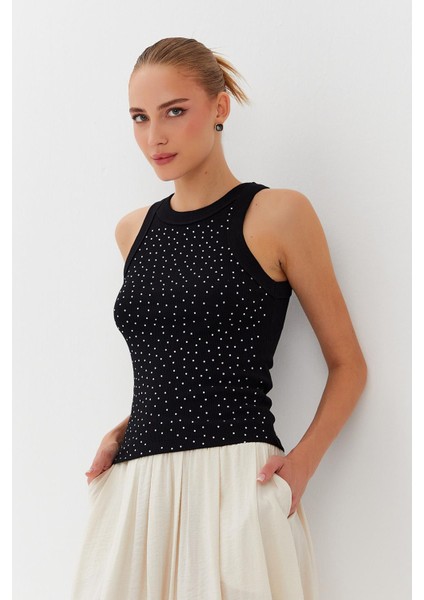 Tamamı Taşlı Fitilli Atlet