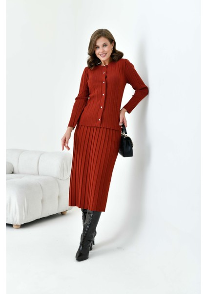 Kadın Pileli İkili Takım Kiremit 20680 fiyatları