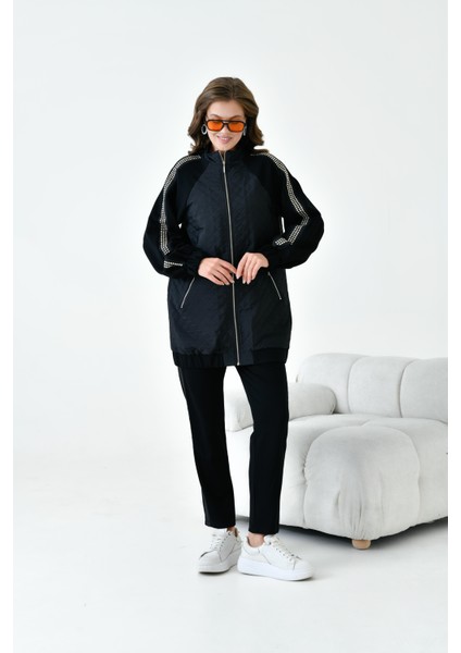 Kadın Kapitone Detay Takım Siyah 30910