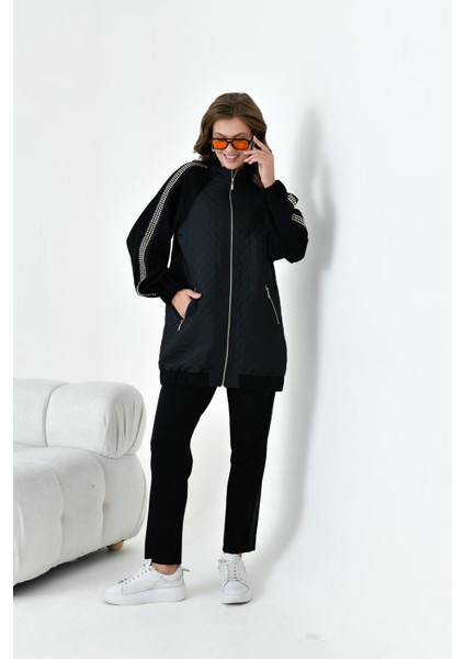 Kadın Kapitone Detay Takım Siyah 30910 modelleri