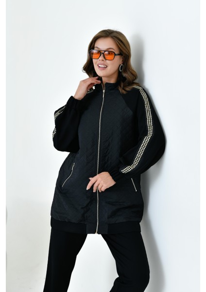 Kadın Kapitone Detay Takım Siyah 30910 indirimleri