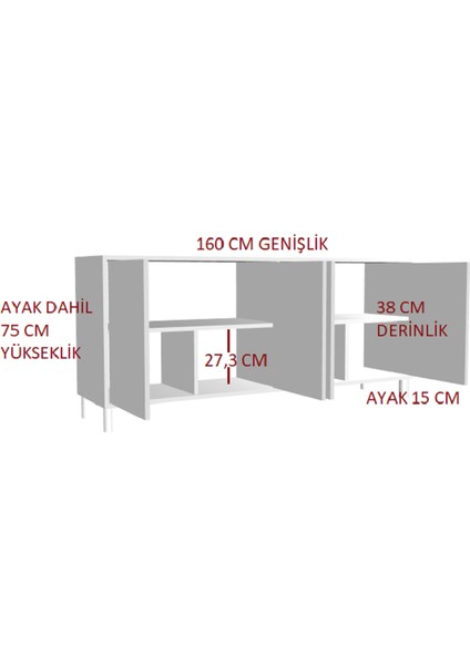 Espino Konsol,tv Ünitesi,dekoratif DOLAP,VITRIN,%100 Mdf,kolay Kurulum fırsatları
