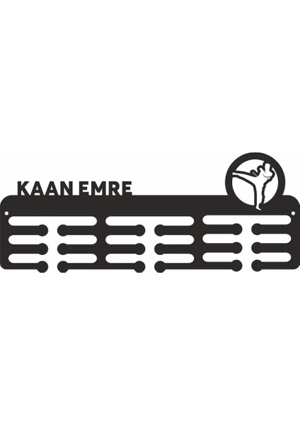 Madalya Askılığı - 5 mm Siyah Pleksiglass -Taekwondo - Karate - Judo Spor