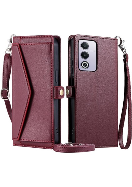 Cüzdan Crossbody Kılıf Oppo A3 Pro Fermuar Faturaları Yuvası Kart Tutucu Rfıd (Yurt Dışından)