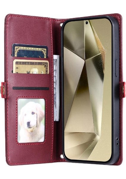 Cüzdan Crossbody Kılıf Oppo A3 Pro Fermuar Faturaları Yuvası Kart Tutucu Rfıd (Yurt Dışından)