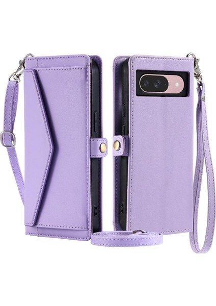 Cüzdan Crossbody Kılıf Için Google Piksel 9 Pro Fermuar Faturaları Yuvası Kart Tutucu (Yurt Dışından)