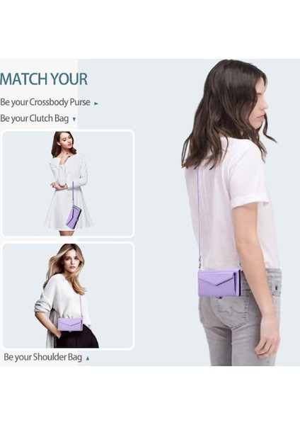 Cüzdan Crossbody Kılıf Için Google Piksel 9 Pro Fermuar Faturaları Yuvası Kart Tutucu (Yurt Dışından)