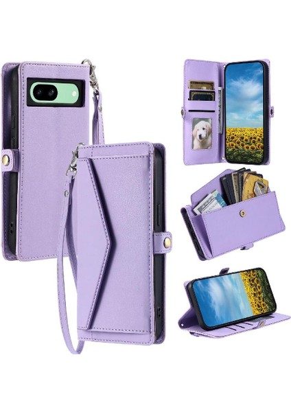 Google Pixel 6A Rfıd Engelleme Kartı Tutucu Faturaları Için Cüzdan Crossbody Kılıfı (Yurt Dışından)