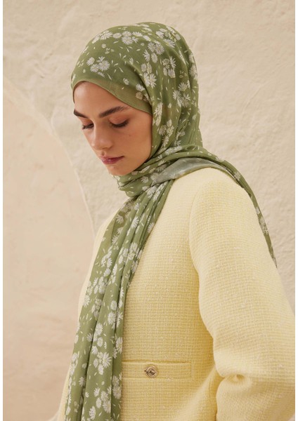 Papatya Desen Rami Şal Haki