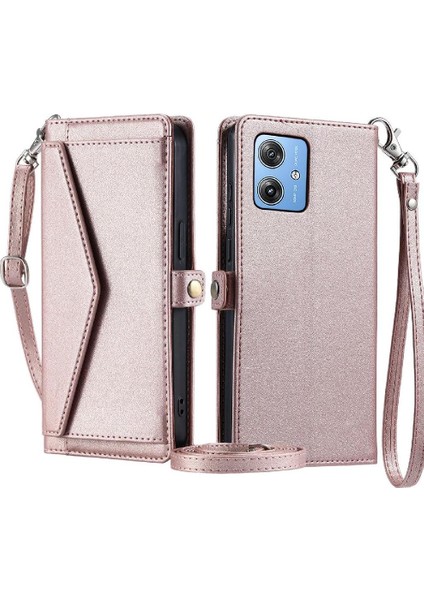 Motorola Moto G64 5G/G64Y 5g Fermuar Faturaları Yuvası Için Cüzdan Crossbody Durumda (Yurt Dışından)