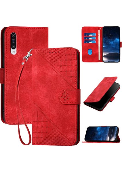 Samsung Galaxy A30S Yüksek Kaliteli Deri Telefon Kılıfı ve Kart Için Flip Case (Yurt Dışından)