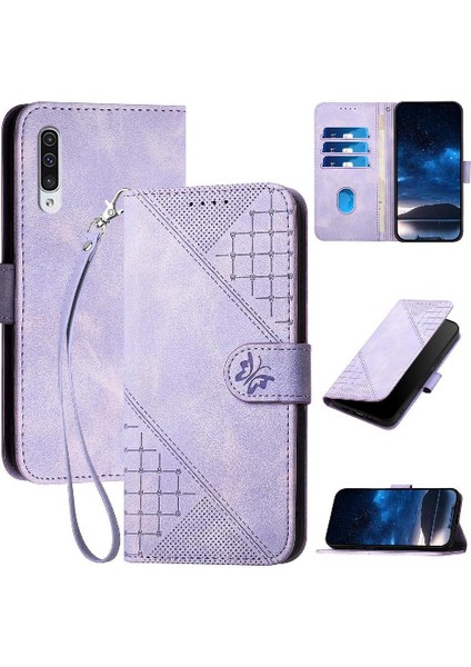 Samsung Galaxy A50 Için Flip Case El ile Yüksek Kaliteli Deri Telefon Kılıfı (Yurt Dışından)