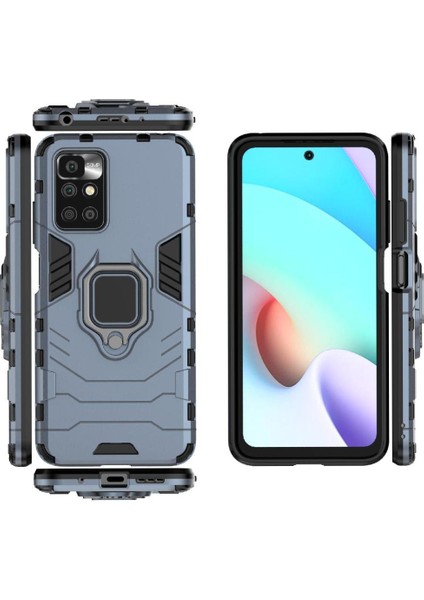 Halka Araba Montaj Kickstand Durumda Xiaomi Redmi Için 10 2022 Askeri Sınıf Yüzük (Yurt Dışından)
